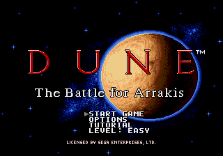 Dune - The Razor Missions Title Screen